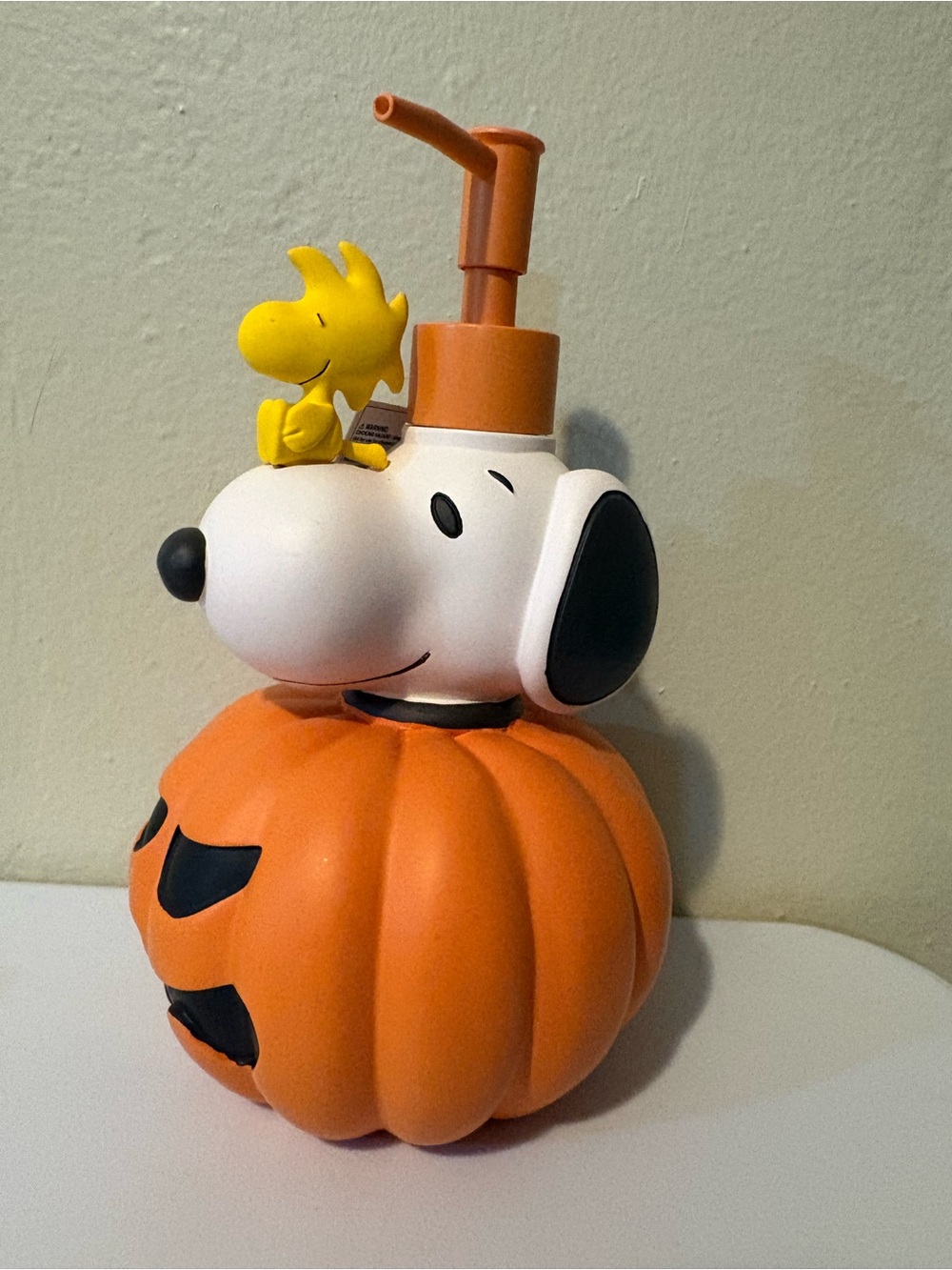 Peanuts Snoopy & Woodstock Jack-O'-Lantern Halloween Soap Dispenser